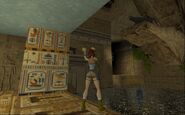 Lara Croft à l'intérieur de la cité de cité de khamoon en Égypte dans Tomb Raider I.
