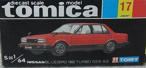 No. 17 Nissan Bluebird 1800 Turbo SSS-XG | Tomica Wiki | Fandom