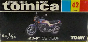 085 トミカ no42 ホンダ　CB750F 日本製 TOMICA 42 HONDA CB 750F BIKE Motorcycle 1/34 TOMY NEW 1997 A