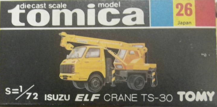 Tomica Black Box No.26 Isuzu Elf Crane TS-30 Orange Made in