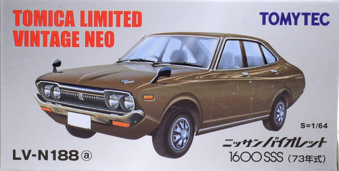 TOMICA LIMITED VINTAGE NEO LV-N188b 1/64] NISSAN VIOLET 1600SSS 1973  (Yellow)