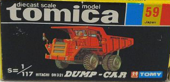 No. 59 Hitachi DH321 Dump-Car | Tomica Wiki | Fandom
