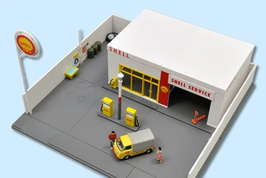 Tomicarama Vintage 02b Gasoline Stand (Idemitsu) | Tomica Wiki