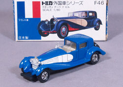 Vintage Pocket Cars Tomica Tomy Bugatti Coupe De Ville 1:80