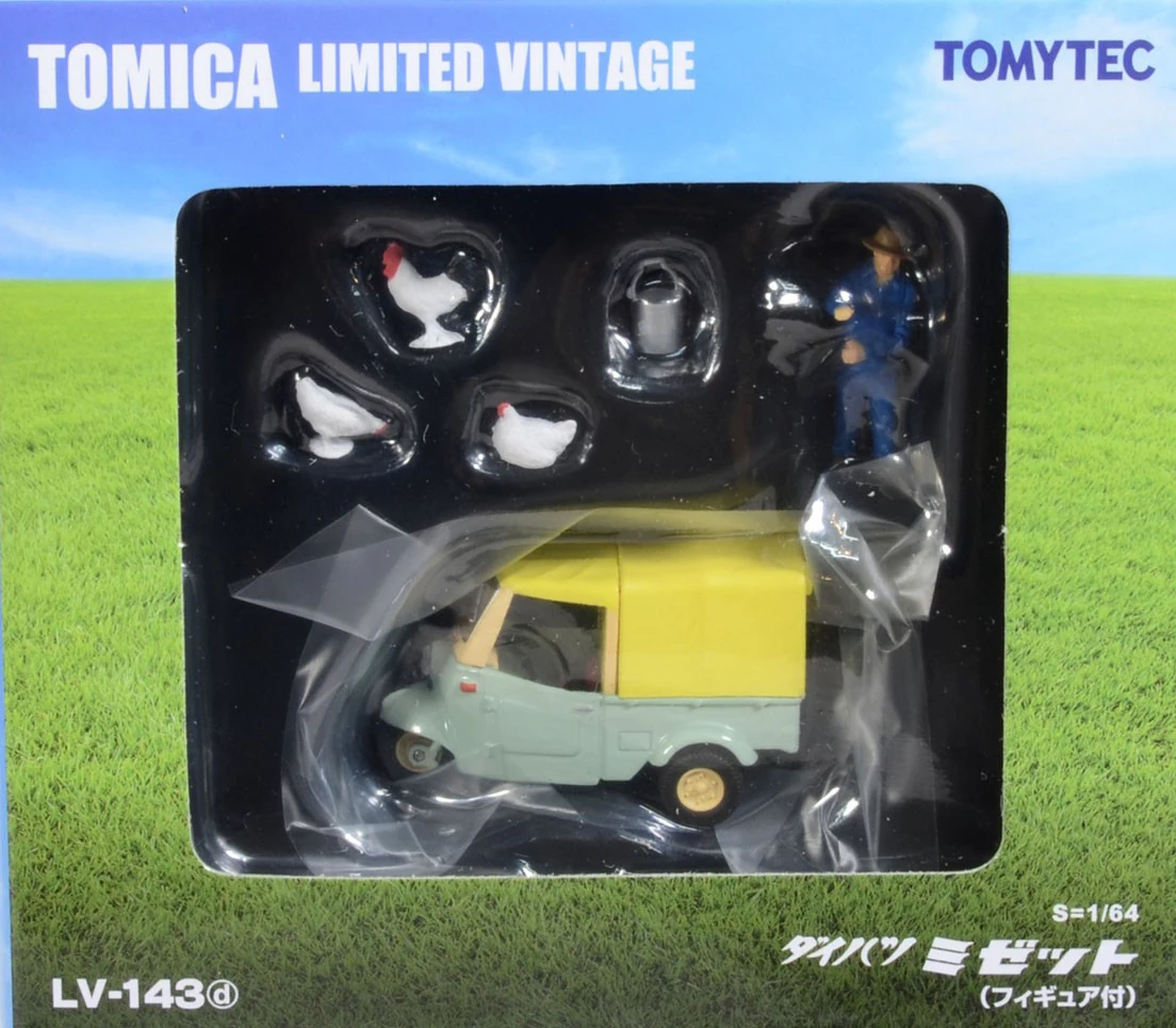 TOMICA LV-143 ミニカー フィギュア付き LV-143d Daihatsu Midget with Figure | Tomica Wiki | Fandom