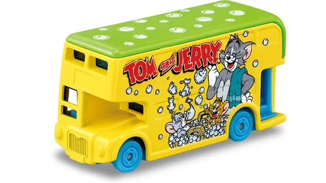 Dream TOMICA トムとジェリー まとめ Dream Tomica SP Tom and Jerry Wrapping Bus (Yellow) | Tomica Wiki