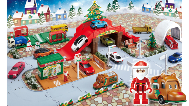 Tomica Town Christmas DX Set (with Santa Claus and Reindeer Tomica Town Christmas DX Set (with Santa Claus and Reindeer