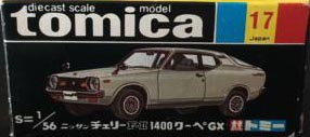 No. 17 Nissan Cherry F II 1400 Coupe GX | Tomica Wiki | Fandom