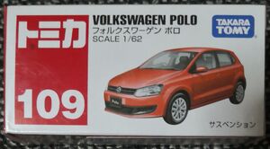 Tomica No.109 Volkswagen Polo box * first special color Miniature