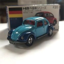 トミカ「VOLKS WAGEN 1200LSE」1977年TOMY NO.F20 Tomica Yellow Volkswagen VW Beetle Bug 1977 NO. F20 TOMY
