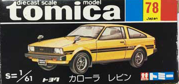 No. 78 Toyota Corolla Levin | Tomica Wiki | Fandom