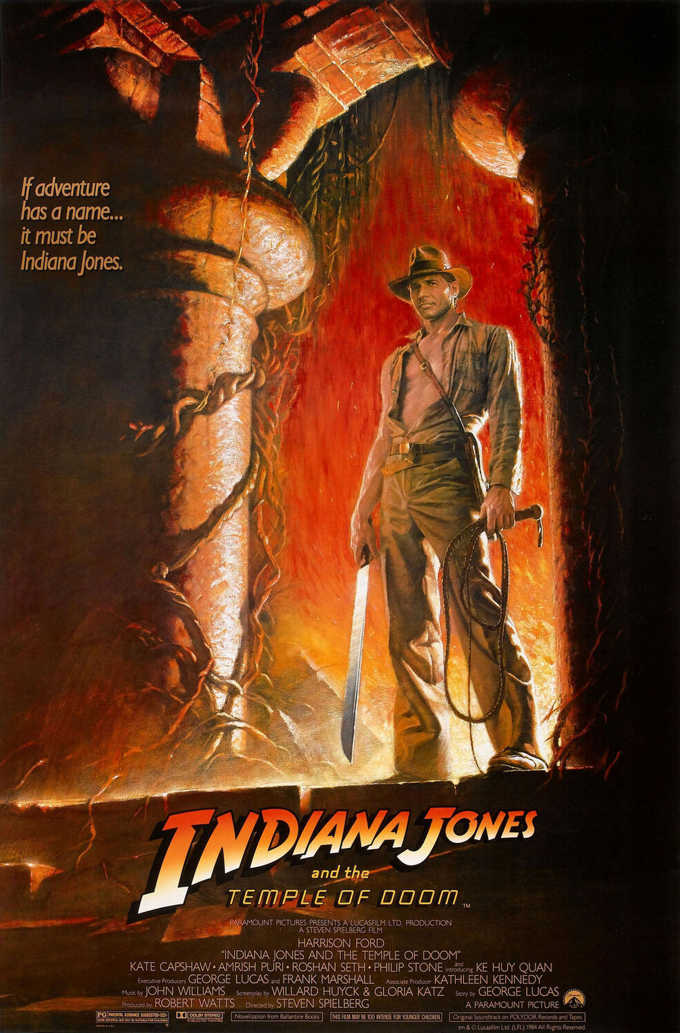 INDIANA JONES and the TEMPLE OF DOOM チラシ Shop Indiana Jones and the Temple of Doom Original Vintage