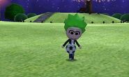 A Mii bouncing a soccer ball.