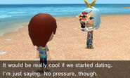 A female Mii confessing to a male Mii.