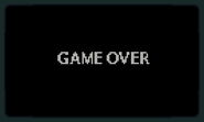Game over screen.