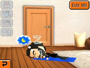 A Mii dreaming during a nap.