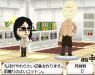 A Mii filling in as shopkeeper in Collection