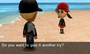 A Mii asking for Reconciliation.