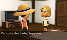 Miis apologizing after a fight.