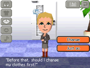 The option to change outfits before confessing.