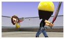 Two Miis playing tennis on the Rooftop.