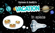 A family of Miis taking a vacation to Space.