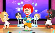 A Clown Mii holding a rose in a ballad