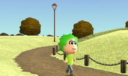 A Mii jogging.