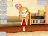 Mii surprised after finding out that the Look-Alike tells the Mii she shouldn't share her confession.