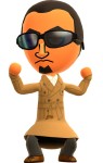 A male Mii flexing his arms.