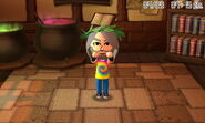 A Mii signaling the player to play a game with them (Western versions)