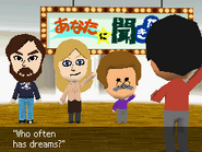 Two Miis answering a question.