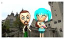 A family of Miis vacationing a part of Germany in the Japanese version.