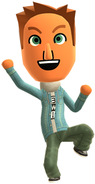 A male Mii jumping