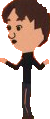 A Male Mii shrugging his arms.