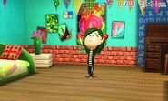 A Mii playing the maracas.