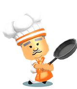 A Mii with the Chef class.