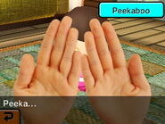 Stage 3. The player playing peek-a-boo.