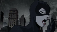 Catwoman yawning mockingly