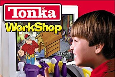 Tonka computer game with steering wheel clearance