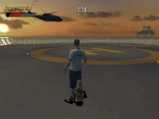 Helicopter near the Helipad