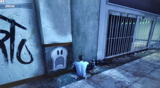 A graffiti visible in the TH PS 1+2 version of the level. This graffiti was also featured in CoD MW2 (2009)