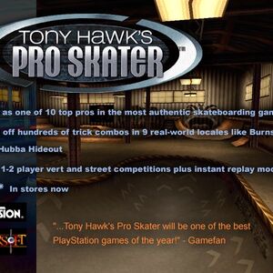tony hawk's skateboarding ps1
