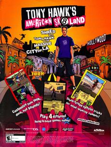 Tony Hawks American Sk8land print ad NickMag Dec Jan 2006