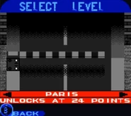 Paris level selection screen on GBC