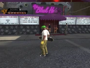 A view of the strip club.
