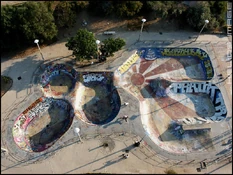 Aerial photo of the skatepark
