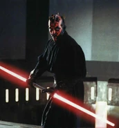 Darth Maul portrayed in the film, Star Wars Episode I: The Phantom Menace.
