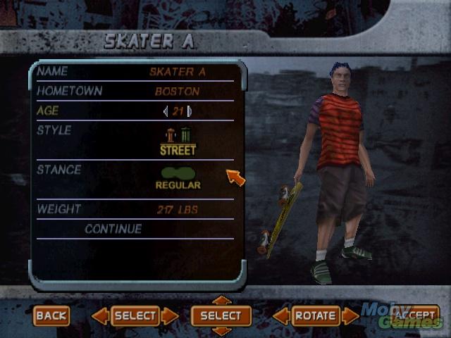 How to create a custom character in Tony Hawk's Pro Skater 1 and 2