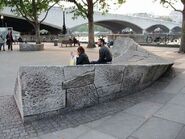 Circular benches on the South Walk